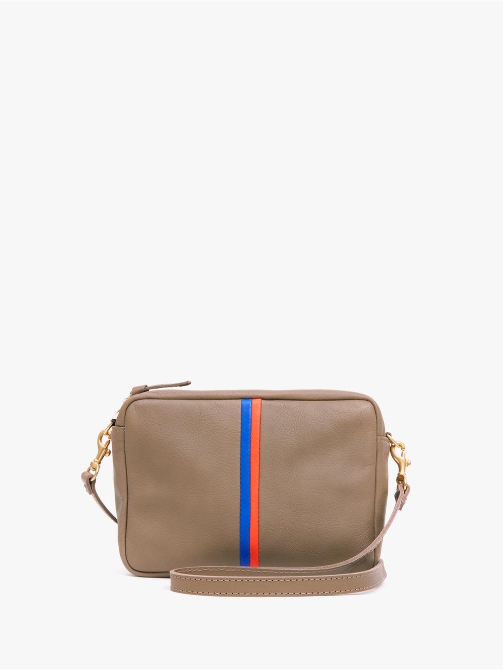 Clare V. Midi Sac Bag in Taupe Stripe